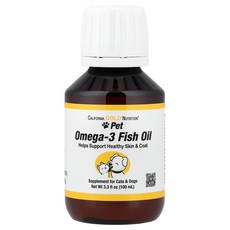 찰리앤프랭크 펫 오메가3 피쉬 오일 반려묘 및 반려견용 100ml(3.3fl. oz.), CFA01396, 1개