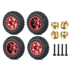 MIBIDAO 4Pcs RC 휠 림 고무 타이어 허브 어댑터 Kyosho MiniZ 4X4 118 Jimny 124, 8697B