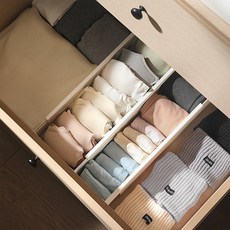 알레노브 서랍 칸막이 길이조절 수납 파티션, 화이트, 3개