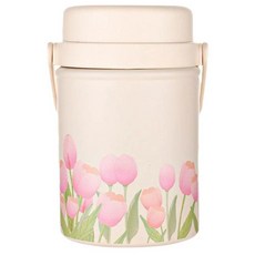 절연 식품 용기 휴대용 보온 컵 누출 방지 수프 밀봉 도시락 야외 캠핑, 1개, 1L, 기본