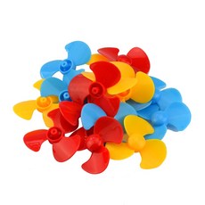 AI電子 三葉塑料風扇DIY科技小製作 50/70MM直徑扇葉電動船槳三片螺旋槳, 1個, 50mm黃色, 50mm黃色