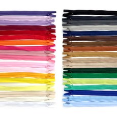 콘솔지퍼 숨은지퍼 국산 혼솔지퍼 25cm, 1개, 21 진하늘