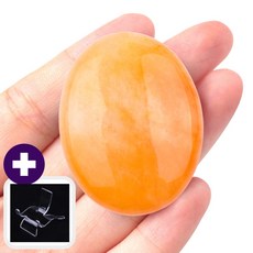 행운공방 천연 수정 원석 옥석 파워스톤 명상 돌 파우치 받침 무료증정, 황옥석