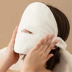 얼굴 스팀 극세사 찜질 타올 습식타올 얼굴찜질팩 피부관리 스팀수건 얼굴피지제거, 아이보리(112)