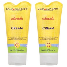 캘리포니아베이비 페이스 앤 바디 어린이 크림 카렌듈라, 170g, 2개