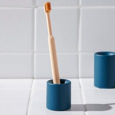 JAJU 실리콘 원형 칫솔 꽂이 틸블루 435353