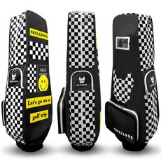 스컬독 골프 항공커버 하단오픈 10초 항공백 일반 스탠드 바퀴형 모두 호환 파우치 일체형, 10초 항공커버 블랙, 블랙