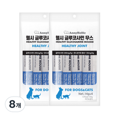 애니홀릭 반려동물 헬시 글루코사민 무스 영양제, 4회분, 다이어트(체중감소), 8개