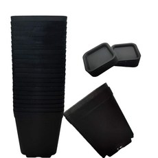 ECLATIS OJYUDD 72피스 7.6cm3인치 흰색 사각형 플라스틱 화분 받침 포함 식물 묘목 화분 아기방 실내 실외 다육 식물/식물 정원 사무실 및 발코니 장식용