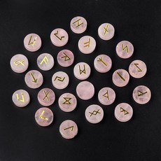 탄생석 크리스탈 비즈 광장 룬 에너지 마녀 운세 돌 홈 인테리어, 16-19mm, 5. Rose Quartz, 1개