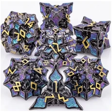 DND 메탈 다이스 7개 세트 MTR 던전 앤 드래곤 롤플레잉 게임용 선물 그린, 05 K09