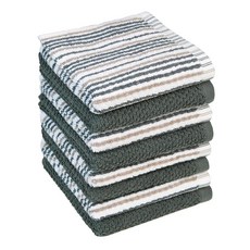 Bumble 프리미엄 행주 타월 30.5 x 30.5cm(12 x 12인치) | 100% 천연 링 스펀 면 티 타월 세트 | 430 GSM | 흡수력이 뛰어나고 부드러운 행주, 회색