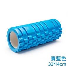 瑜珈普拉提平衡柱 按摩滾輪 健身運動器材 舒緩肌肉 促進血液循環 輕巧便攜, 1個, 瑜珈柱, 寶藍色