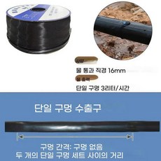 16mm 점적 관개 테이프 농업용 온실 정원 원예 물주기 호스 0.2mm 패치형, 구멍 없음, 30m