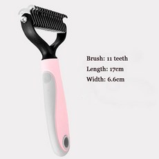 애완 동물 안전 Dematting 빗 Dematting 부드럽게 효율적인 개 손질 긴 머리 고양이 브러시 동물 헤어 브러시 애완 동물 강아지 액세서리, 1개, 핑크 S
