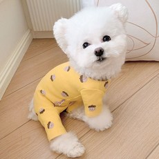 비삼육오 강아지 실내복 순면 올인원, 1개, 도토리
