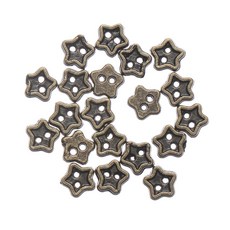 장식용 호환용품 인형옷 수제 미니 버튼 금속 인형 의류 버클 만화 스타일 DIY 바느질 재료 액세서리 4, 한개옵션1, 23 Star-Bronze