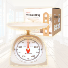 남선 러브송 모던 주부저울 1kg 크림아이보리, 5g