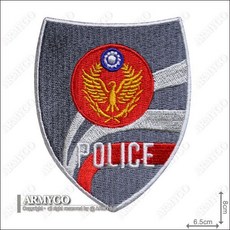 ARMYGO 新式警察識別章，高品質耐用，提升警察專業形象, 1個, 不車魔鬼氈