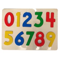 원목퍼즐학습판 숫자/ 어린이 학습놀이 교구교재 퍼즐블럭맞추기 수놀이, 1개