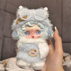 SKULLPANDA 겨울 운동복 2세대 블라인드 박스 인형, 코튼 양 세트 (안경 별표)