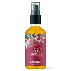 BADGER 玫瑰身體油 荷荷巴, 1個, 118ml