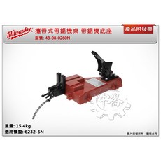 ＊中崙五金【附發票】美沃奇 攜帶式帶鋸機桌 48-08-0260 底座 M18CBS125機型專用48-08-0260N, 1個