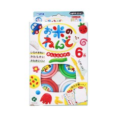 긴쵸 쌀점토 쌀로 만든 클레이 점토, 6색, 310g, 1개