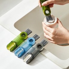 텀블러솔 세척 브러쉬 유리컵 틈새솔 젖병뚜껑솔 다용도 주방 청소솔, 그레이, 그레이, 1개