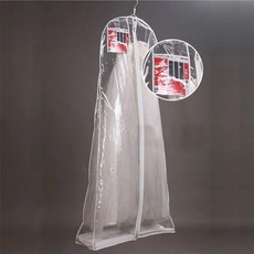 양면 투명 여성 로브 웨딩 드레스 케이스 옷 보관 가방 방수 커버 PVC 행잉 오거나이저 JD003, 01 160x58x80cm