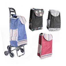 1+1 계단 3바퀴 접이식 시장 쇼핑 장바구니 카트 바퀴 이동식, 블랙(크리스탈휠), 1개