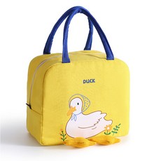 덕덕 오리 보냉백 보온백 아이스백 피크닉가방 도시락가방 소풍가방 보온가방 보냉가방 사은품, 오리가방(옐로우)