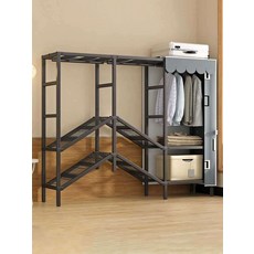 조립식옷장 장농 원룸 침실 홈 간이 철제 장롱 간이, 170cm베어(업그레이드플랫)