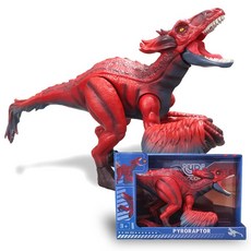侏羅紀時代 暴虐叢林 霸王龍 關節可動 仿真恐龍模型玩具, 紅色火盜龍, 1個