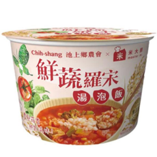 池上鄉農會 鮮蔬羅宋湯泡飯 非乾燥飯 沖泡粥 新鮮米飯 方便食品 沖泡調理 露營必備, 146g, 1個