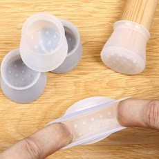 부올라 식탁 의자 발커버 실리콘 의자발싸개 16P, 1세트, 반투명 화이트