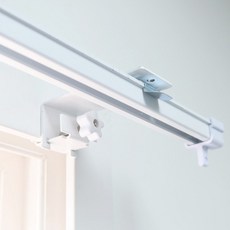 못질없이 완성하는 안뚫어고리 버전 2 (슬림) 커튼봉 커튼레일 블라인드설치, 슬림 화이트 1세트(3개입), 1개