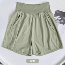 大碼運動短褲女 夏季薄款高腰收腹寬鬆健身褲