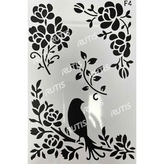 型染版(Stencil) - 蝶古巴特diy-簍空模板-塗鴉模版-繪畫模版，精美蝴蝶圖案，輕鬆上手，為您的作品增添獨特風格, 1個, B50-0047