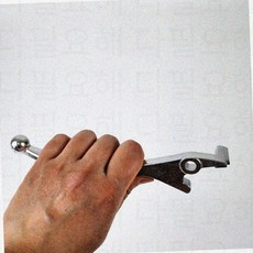 보조 브레이크 핸들 자전거 손잡이 알루미늄 레버 셀프장착 핸들바, 실버왼손