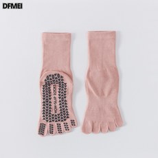 DFMEI 瑜伽襪專業防滑中筒運動五指襪地板普拉提分趾長筒襪諸暨襪業