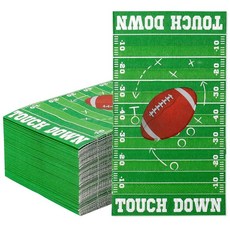 축구 냅킨 슈퍼볼 파티 장식 50피스 축구 종이 냅킨 일회용 그린 터치 다운 장식 게스트 핸드 타월 욕실용 축구 테일게이트 스포츠 파티 장식용, 축구 냅킨, 슈퍼볼 파티 장식, 50피스 축구 종이 냅