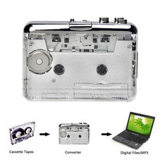 비디오테이프 usb변환 복원 카세트 플레이어 USB 캡처 카세트-MP3 변환기 PC 음악 레코더 어댑터, 1개