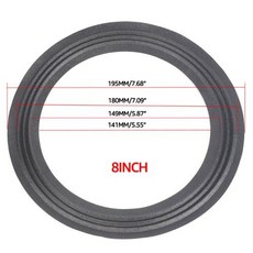 스피커 고무발 진동 방지 패드 오디오 미끄럼 받침 폼 서라운드 엣지 링 수리 키트 2 팩 6.5 810 1215 인치 DIY 고무, 2)10 inches, 2)8 inches