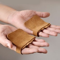 乒乓球拍 桌球拍 負手板 刀板 兩麪皮【3.4萬人好評】健身手套引體向上握力帶男四指健身護掌單槓輔助手套女訓練裝備潮, 牛皮護掌四指-【黃棕色】,雙層牛皮兩隻, 1個