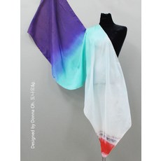 [도나오앤지 소품] 컨셉 무용공연천 들꽃 홀치기 염색 살풀이 하부다이 댄스천