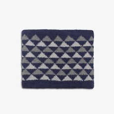 體溫魔術師 雙色拼色保暖圍脖 MIT台灣製 舒適親膚脖圍 秋冬百搭頸部保暖, 藍, 1個