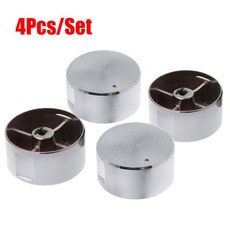 금속 가스 스토브 손잡이 스위치 버너 액세서리 주방 부품 교체 로터리 원형 4 개, 4개