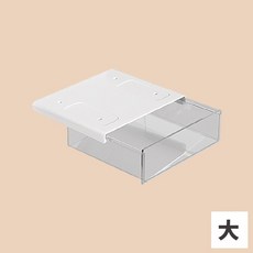 桌下抽屜盒 隱藏式收納, 大號/透白(一入)