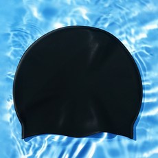 成人矽膠泳帽 男女通用 舒適貼合 多色可選, 黑色, 1個